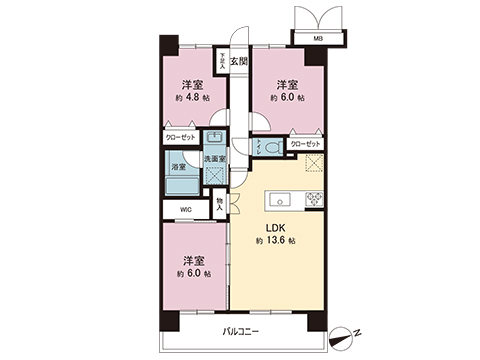 中古マンション 川崎市多摩区長沢４丁目 小田急線生田駅 2,799万円