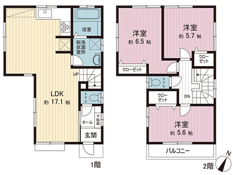 中古戸建 川崎市麻生区東百合丘１丁目 小田急線百合ヶ丘駅 3,699万円