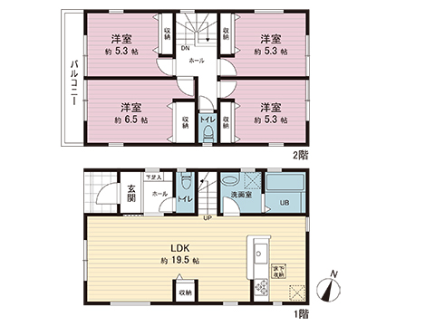 新築戸建 越谷市大字弥十郎 東武伊勢崎線大袋駅 3,380万円