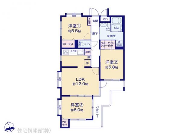 中古マンション 千葉県松戸市八ケ崎７丁目2-1 千代田常磐線馬橋駅 2,980万円