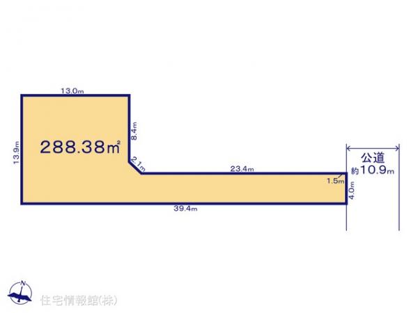 土地 埼玉県久喜市栗橋中央２丁目13-13 JR東北本線（宇都宮線）栗橋駅 830万円
