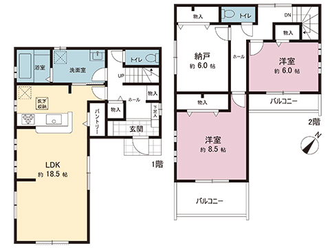 青梅市今寺２丁目 戸建 間取り図