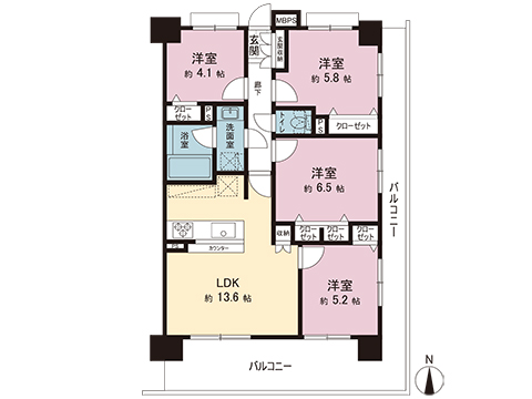 中古マンション 相模原市緑区西橋本４丁目 京王相模原線橋本駅 3,290万円
