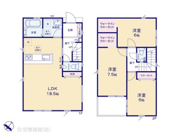 新築戸建 千葉県船橋市咲が丘２丁目38-14 京成松戸線二和向台駅 3,390万円