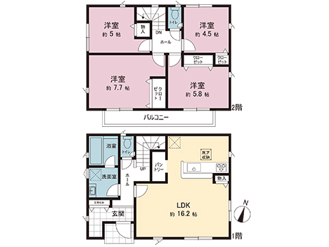 新築戸建 藤沢市大鋸 JR東海道本線(東京〜熱海)藤沢駅 4,580万円