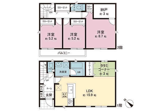 新築戸建 鶴ヶ島市大字藤金 東武東上線若葉駅 2,980万円