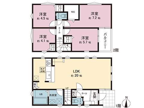 新築戸建 大和市福田７丁目 小田急江ノ島線桜ヶ丘駅 4,299万円