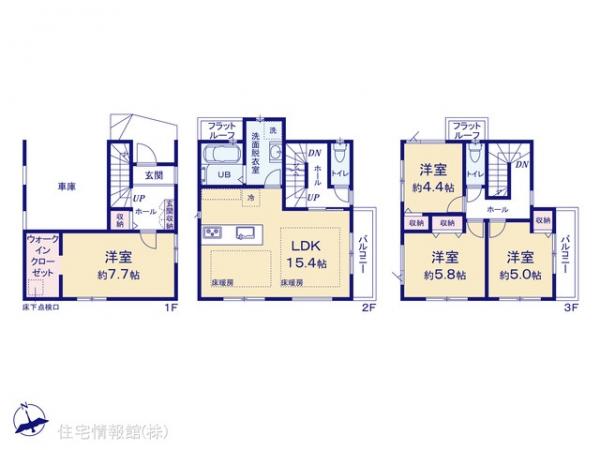 新築戸建 千葉県市川市稲荷木２丁目163-1 JR中央・総武線本八幡駅 5,288万円