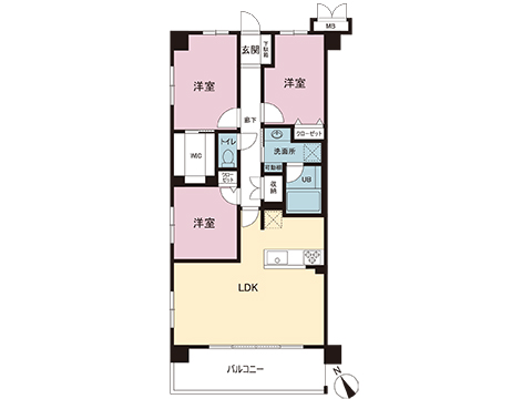 中古マンション 多摩市諏訪４丁目 京王相模原線京王永山駅 4,490万円
