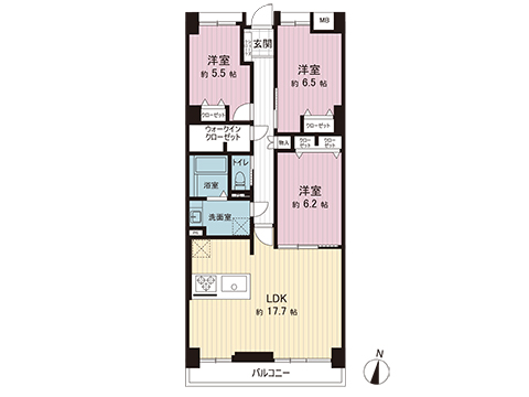 中古マンション 横浜市港北区新吉田東８丁目 横浜市営地下鉄ブルーライン新羽駅 5,390万円