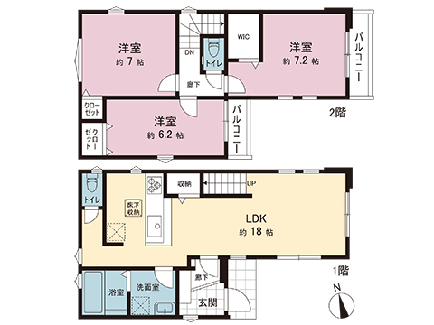 新築戸建 神奈川県相模原市南区上鶴間４丁目 東急田園都市線中央林間駅 5,399万円