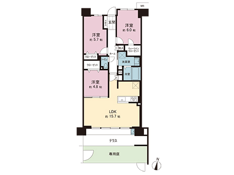 中古マンション 大和市つきみ野１丁目 東急田園都市線つきみ野駅 4,590万円