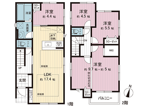 新築戸建 茅ヶ崎市東海岸北５丁目 JR東海道本線(東京〜熱海)茅ヶ崎駅 6,399万円