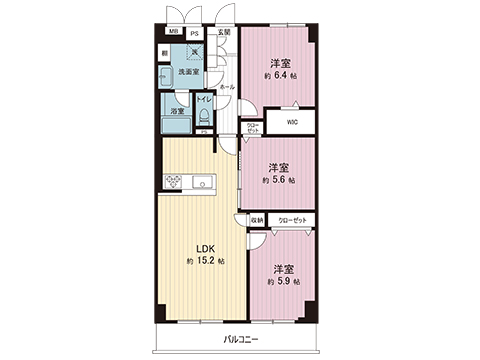 中古マンション 大和市中央５丁目 相鉄本線大和駅 3,198万円