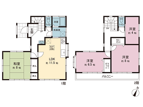 中古戸建 川越市大字大袋新田 西武新宿線南大塚駅 2,297万円