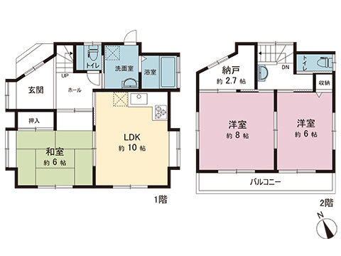 中古戸建 川越市今成４丁目 JR川越線西川越駅 2,280万円