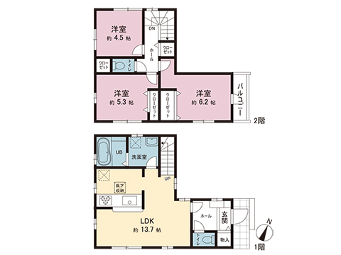 新築戸建 福生市大字熊川 JR青梅線拝島駅 3,780万円