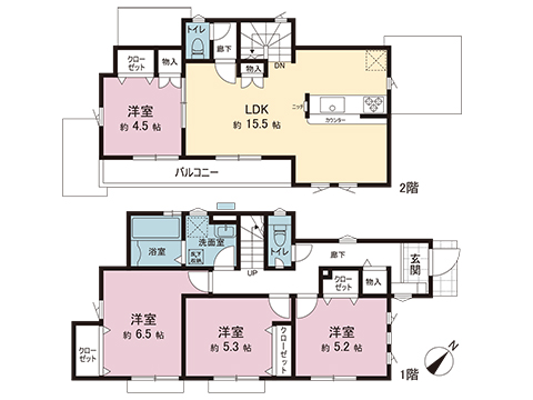 中古戸建 川越市中台南１丁目 西武新宿線南大塚駅 2,090万円