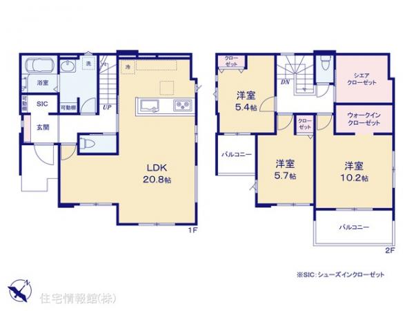 新築戸建 千葉県船橋市大穴南２丁目647-13 京成松戸線滝不動駅 4,348万円