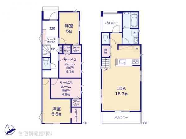 新築戸建 千葉県市川市曽谷２丁目4-8 JR武蔵野線市川大野駅 4,480万円