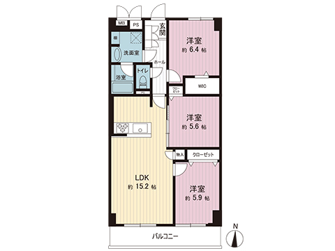 中古マンション 大和市中央５丁目 相鉄本線大和駅 3,298万円