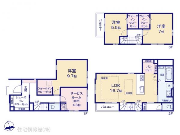 新築戸建 千葉県市川市田尻５丁目498-9 東西線原木中山駅 5,998万円