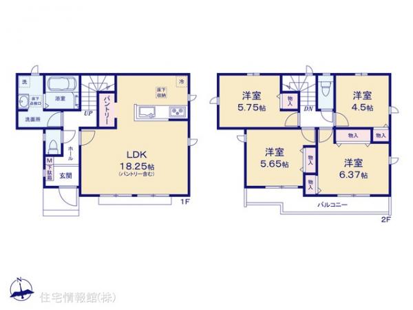 新築戸建 東京都国分寺市北町５丁目13-1 西武国分寺線鷹の台駅 5,690万円