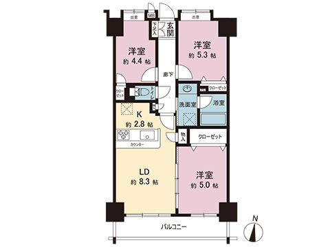 中古マンション 川越市新富町１丁目 西武新宿線本川越駅 3,290万円