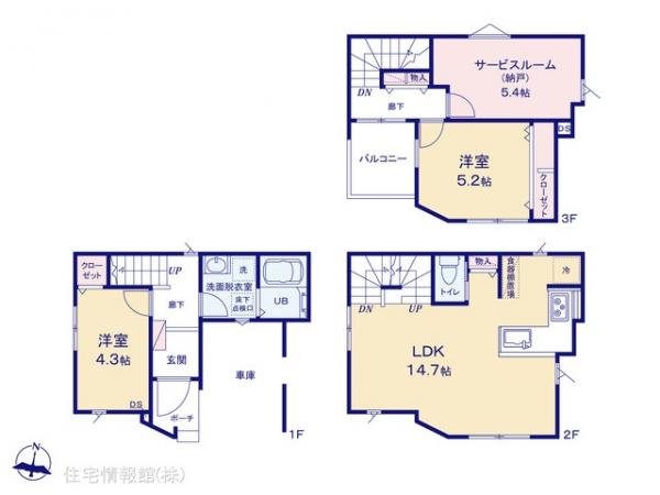 新築戸建 神奈川県横浜市鶴見区仲通３丁目75-18 JR鶴見線浅野駅 4,980万円