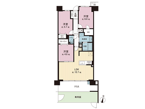 中古マンション 大和市つきみ野１丁目 東急田園都市線中央林間駅 4,590万円