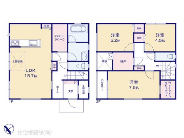新築戸建 千葉県船橋市咲が丘３丁目22-16 京成松戸線二和向台駅 3,480万円