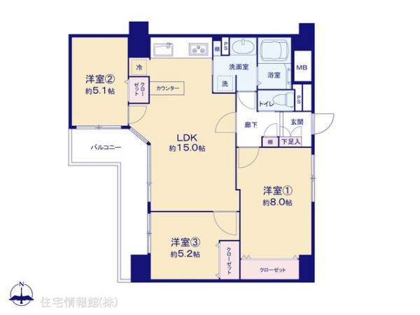 中古マンション 神奈川県川崎市麻生区東百合丘３丁目13-6 小田急線新百合ヶ丘駅 2,199万円