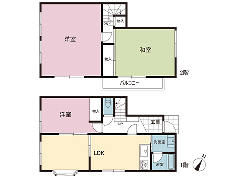 鶴ヶ島市大字上広谷 中古戸建 間取り図