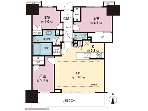 中古マンション 千葉市美浜区若葉３丁目 JR京葉線検見川浜駅 7,490万円