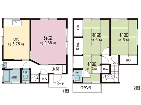 中古戸建 坂戸市関間１丁目 東武東上線坂戸駅 1,080万円