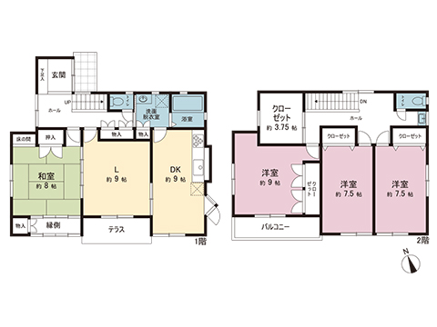 中古戸建 中郡二宮町富士見が丘１丁目 JR東海道本線(東京〜熱海)二宮駅 1,500万円