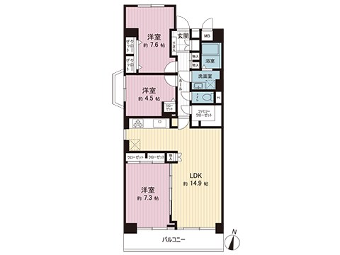 中古マンション 西東京市保谷町５丁目 西武新宿線西武柳沢駅 3,990万円