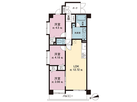 中古マンション 西東京市柳沢２丁目 西武新宿線西武柳沢駅 4,280万円