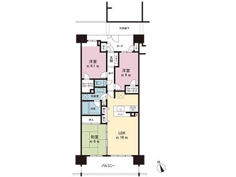 中古マンション 西東京市谷戸町２丁目 西武池袋線ひばりヶ丘駅 6,480万円