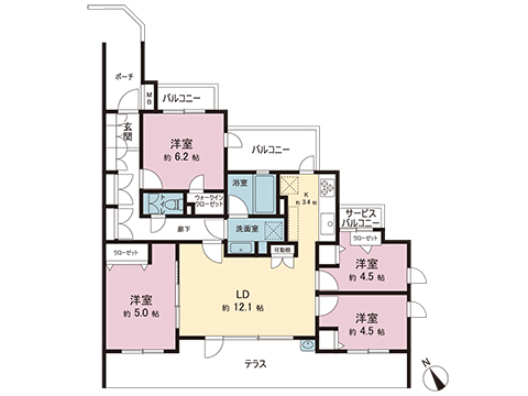 中古マンション 西東京市栄町２丁目 西武池袋線ひばりヶ丘駅 5,998万円