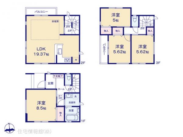新築戸建 東京都足立区梅田３丁目13 東武伊勢崎線梅島駅 5,998万円
