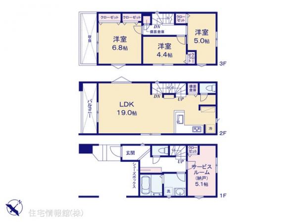 新築戸建 神奈川県川崎市川崎区四谷上町4-21 京急大師線東門前駅 5,780万円