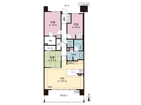 中古マンション 多摩市諏訪２丁目 小田急多摩線小田急永山駅 6,999万円
