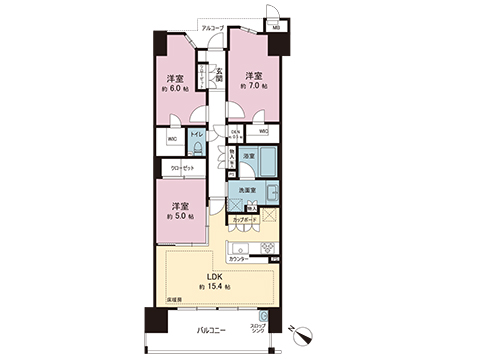 中古マンション 多摩市鶴牧３丁目 京王相模原線京王多摩センター駅 6,499万円