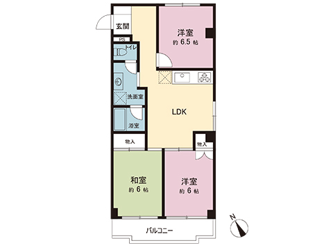 朝日生田マンション 間取り図