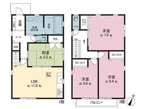 中古戸建 川越市大字的場 東武東上線霞ケ関駅 2,290万円