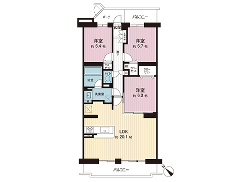 中古マンション 茅ヶ崎市今宿 JR東海道本線(東京〜熱海)茅ヶ崎駅 2,599万円