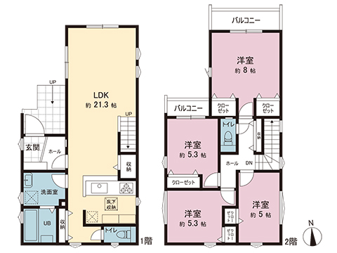 新築戸建 大和市柳橋５丁目 小田急江ノ島線桜ヶ丘駅 5,499万円