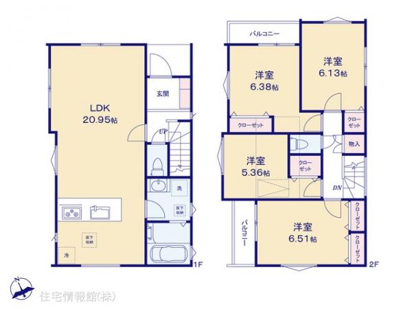 新築戸建 千葉県船橋市三山５丁目12-1 京成松戸線薬園台駅 3,480万円