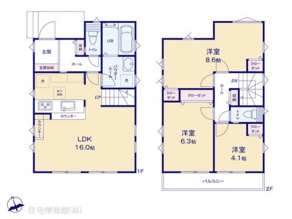 新築戸建 千葉県市川市宮久保２丁目20-23 JR中央・総武線本八幡駅 4,999万円